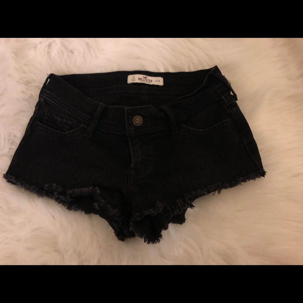 Hollister Black Denim Shorts 0